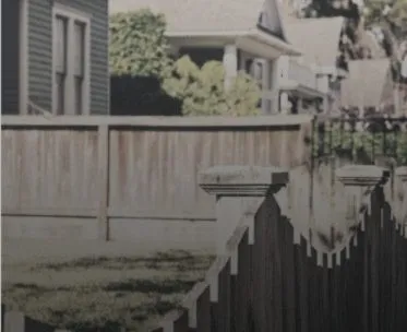 Before: Decorative fence section rebuilt — Doylestown