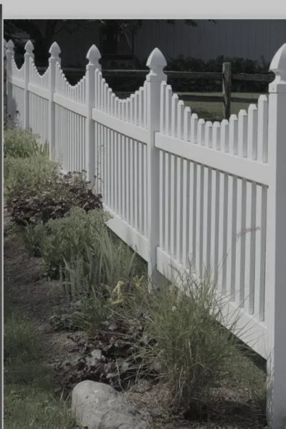 Before: Picket section repaired after limb strike — Perkasie